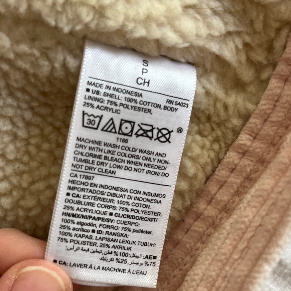Old Navy Pink Corduroy Sherpa-Trim Jacket - Picture 7 of 7